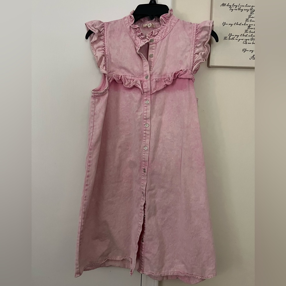 Pink Denim Dress